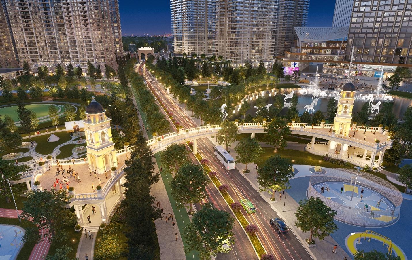 Изображение мегаполиса all-in-one Royal Central Park с концепцией «город в городе»